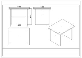 Conjunto de Mobiliário de Escritório VO17 – Branco – Espessura 18 mm