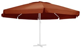 vidaXL Tecido de substituição p/ guarda-sol exterior 610 cm terracota
