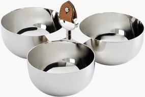 Taças de molhos com couro em pele Wyatt, conjunto de 3