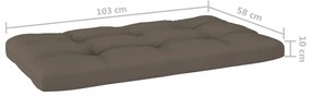 4 pcs conjunto lounge paletes pinho impregnado castanho mel