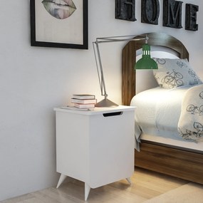 Mesa de Cabeceira Esla – Branco – 49x60x39 cm