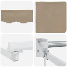 Toldo Retrátil Manual Bege 350x250 cm