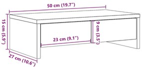 Suporte para monitor com gavetas derivados de madeira branco