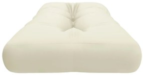 Almofadão para sofá de paletes 120x40x12 cm tecido creme