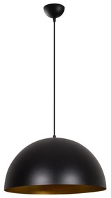 Candeeiro Chandelier Sivani – Preto e Dourado – Diâmetro 50 cm, Altura