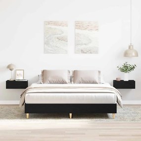 vidaXL Estrutura de Cama Carvalho Preto 150x200 cm Madeira Engenharia