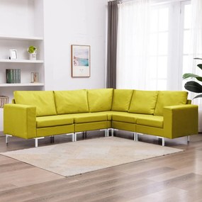 287197 vidaXL 5 pcs conjunto de sofás tecido amarelo