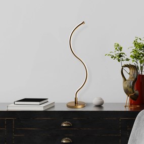 Candeeiro de Mesa Yilan – Dourado – Diâmetro 13 cm Altura 57 cm