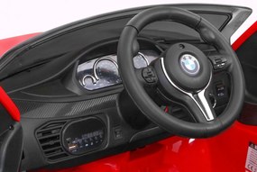 Carro elétrico para Crianças 12V BMW X6M Rodas de EVA, Assento de couro Vermelho