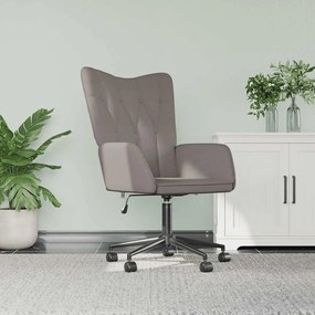 vidaXL Cadeira de descanso tecido cinzento-acastanhado