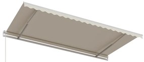 Toldo retrátil automático 500x300 cm cor creme