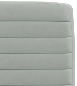 Cadeiras de jantar 2 pcs veludo cinzento-claro