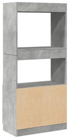 Armário alto 63x33x140 cm derivados de madeira cinzento cimento