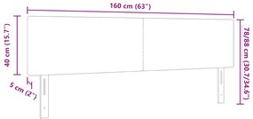 Cabeceira LED vidaXL Design Simples Cinza Escuro 80 cm Tecido de Velud