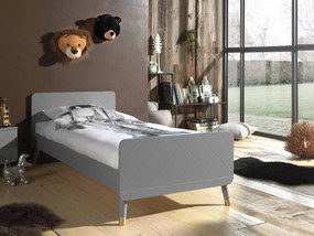 Cama infantil da Coleção BILLY (90x200cm) + Estrado Cinzenta