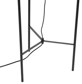 Candeeiro de pé design preto com vidro fumê - Bliss