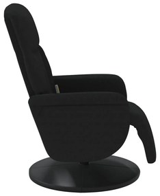 Cadeirão de massagens reclinável c/ apoio de pés veludo preto