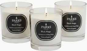 Velas perfumadas artesanais Black Magic (sândalo, ylang-ylang, âmbar quente), conjunto de 3