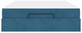 Estrutura da Cama Outros Azul 160 x 200 cm Veludo