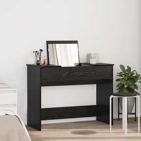 vidaXL Mesa de Maquiagem com Espelho Preto 100x45x76 cm