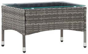 Mesa de centro 60x40x36 cm vime PE cinzento