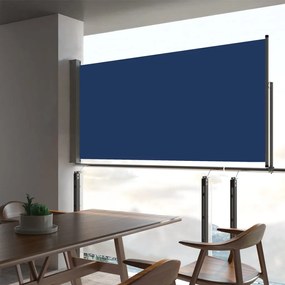 vidaXL Toldo lateral retrátil para pátio 80x300 cm azul