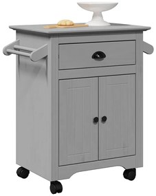 vidaXL Carrinho de cozinha BODO cinzento 72x45x80 cm