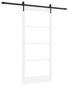 Conjunto de Porta Deslizante com Ferragens vidaXL Branca 93x202 cm de