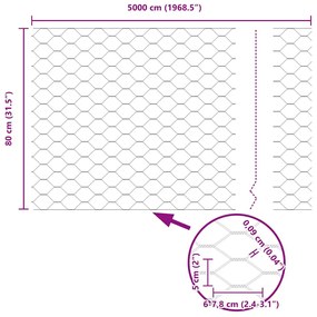 Postes de Cerca vidaXL 11 pcs U-Channel Cinza 80 cm Aço