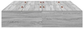Cama com Armazenamento vidaXL Cinza Sonoma 140x190 cm