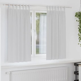 vidaXL Cortinas com cortinas 2 pcs Cinza Claro Poliéster