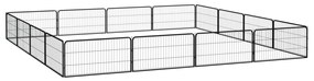 Parque p/ cães c/ 16 painéis 100x50 cm aço revestido a pó preto