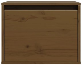 Armário de parede 45x30x35 cm pinho maciço castanho mel