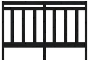 Cabeceira de cama 126x4x100 cm pinho maciço preto