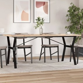 Mesa de jantar estrutura em Y 180x90x75,5cm pinho/aço