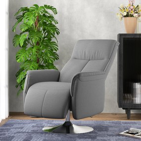 Poltrona de Massagem com Apoio para os Pés Poltrona Relax Reclinável até 135° com 10 Pontos de Massagem 68,5x84x110cm Cinza