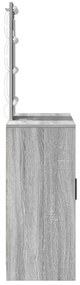 mesa de maquilhagem vidaXL com luzes LED cinzento sonoma 102x33x135 cm