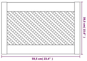 Portas de armário design treliça 2 pcs 59,5x39,5cm pinho maciço