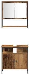 Conjunto de Mobiliário para Casa de Banho de 4 Peças Madeira Velha Mad