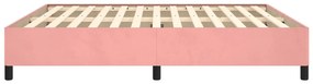 Estrutura de cama 160x200 cm veludo rosa