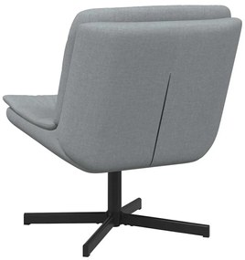 Cadeira Giratória Cinza Claro Tecido Padrão Ergonómica