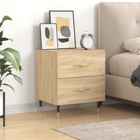 vidaXL Mesa cabeceira 40x35x47,5 cm derivados madeira carvalho sonoma