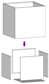Vasos/floreiras 2 pcs 49x47x46 cm aço branco