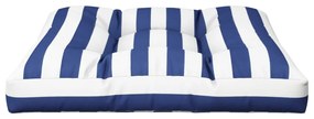 Almofadão para sofá de paletes 80x80x12 cm tecido azul/branco