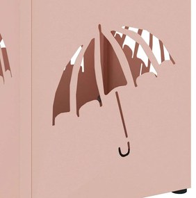 Suporte para Guarda-Chuva Rosa Metal Médio Inserções Decorativas