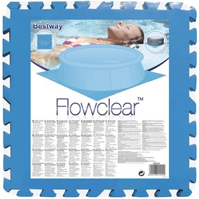 Protetores para pisos de piscinas 8 pcs azul 58220
