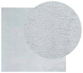 Tapete pelo curto macio e lavável HUARTE 200x200 cm azul