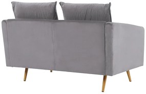 Conjunto de sofás de 5 lugares em veludo cinzento MAURA Beliani