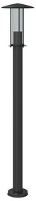 Candeeiro de chão para exterior 100 cm aço inoxidável preto