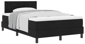 Cama Box com Colchão Preto 120x200 cm Tecido